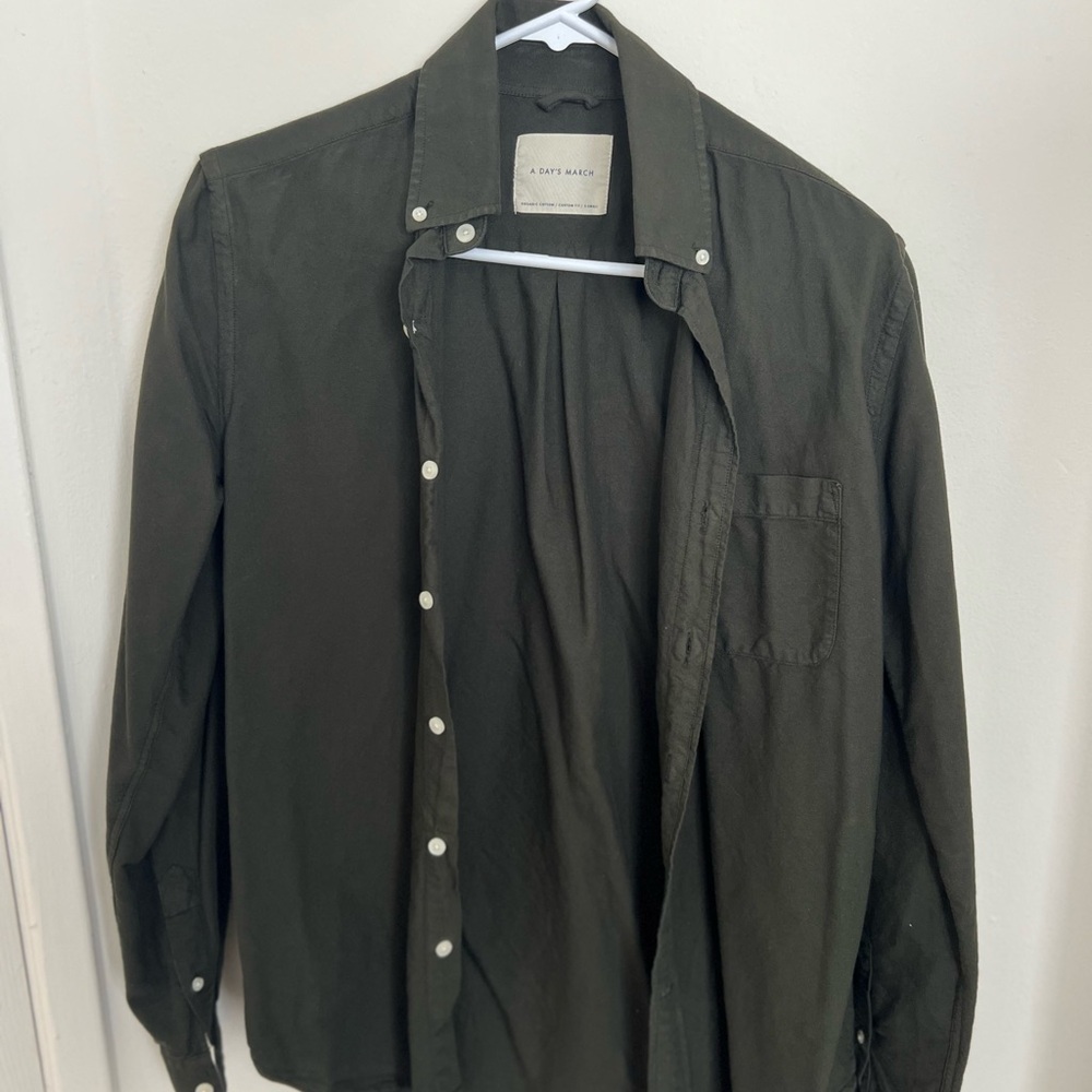 A Day’s March Men's Dark Green Shirt